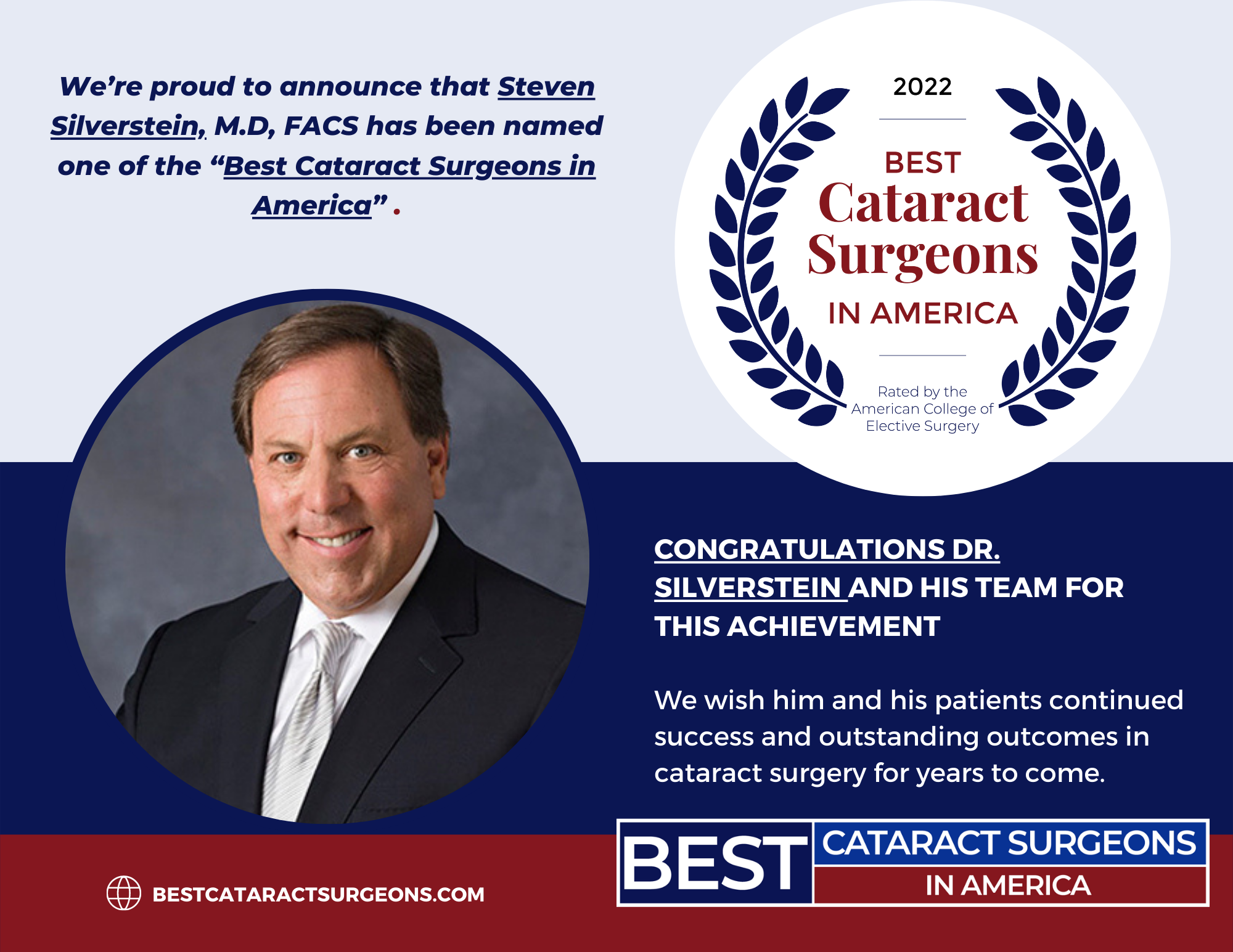 Dr Silverstein Named Among “best Cataract Surgeons In America Silverstein Eye Centers
